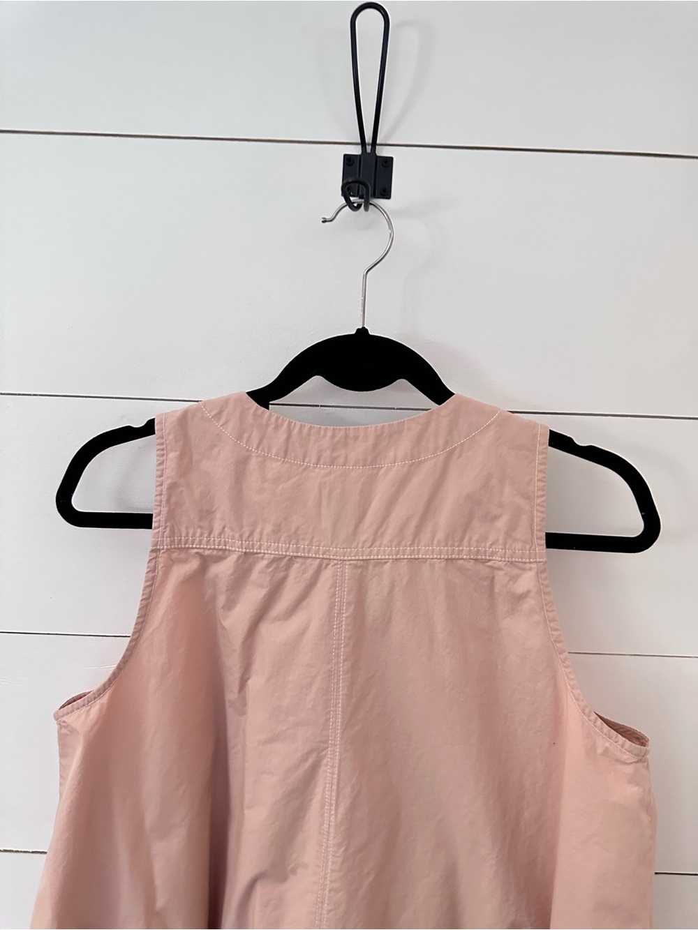 Anthropologie Maeve Blush Pink Zip A-line Swing Dress Tunic Medium Cotton - Picture 14 of 16